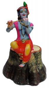Paras Magic Krishna JI Sitting on a Tree (11.5x11.5x17.5 inch)