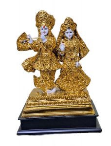 Paras Magic Gold Plated Radha Krishna ji (9X6X12.5 Inch)