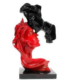 Love Couple Face Showpiece Statue Sculpture 11" INCH