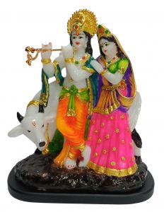 Paras Magic Cow Radha Krishna Idol (10X5X11.5 inch)