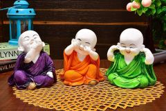 Laughing Baby Buddha Showpiece Set
